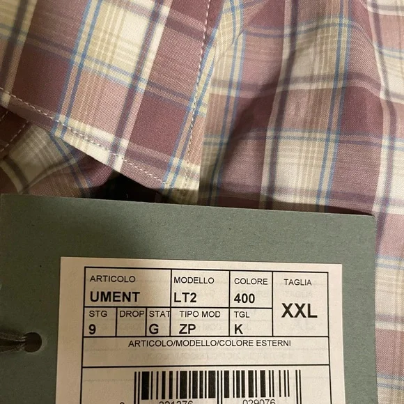 Ermenegildo Zega NWT Plaid Long Sleeve Button Down Dress Shirt Men’s XXL - Picture 8 of 8